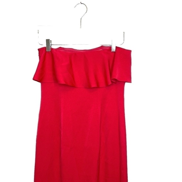 Shoshanna Midnight Poppy Strapless High-Low Gown Hem and Bust Ruffle Size 2 - Picture 11 of 11